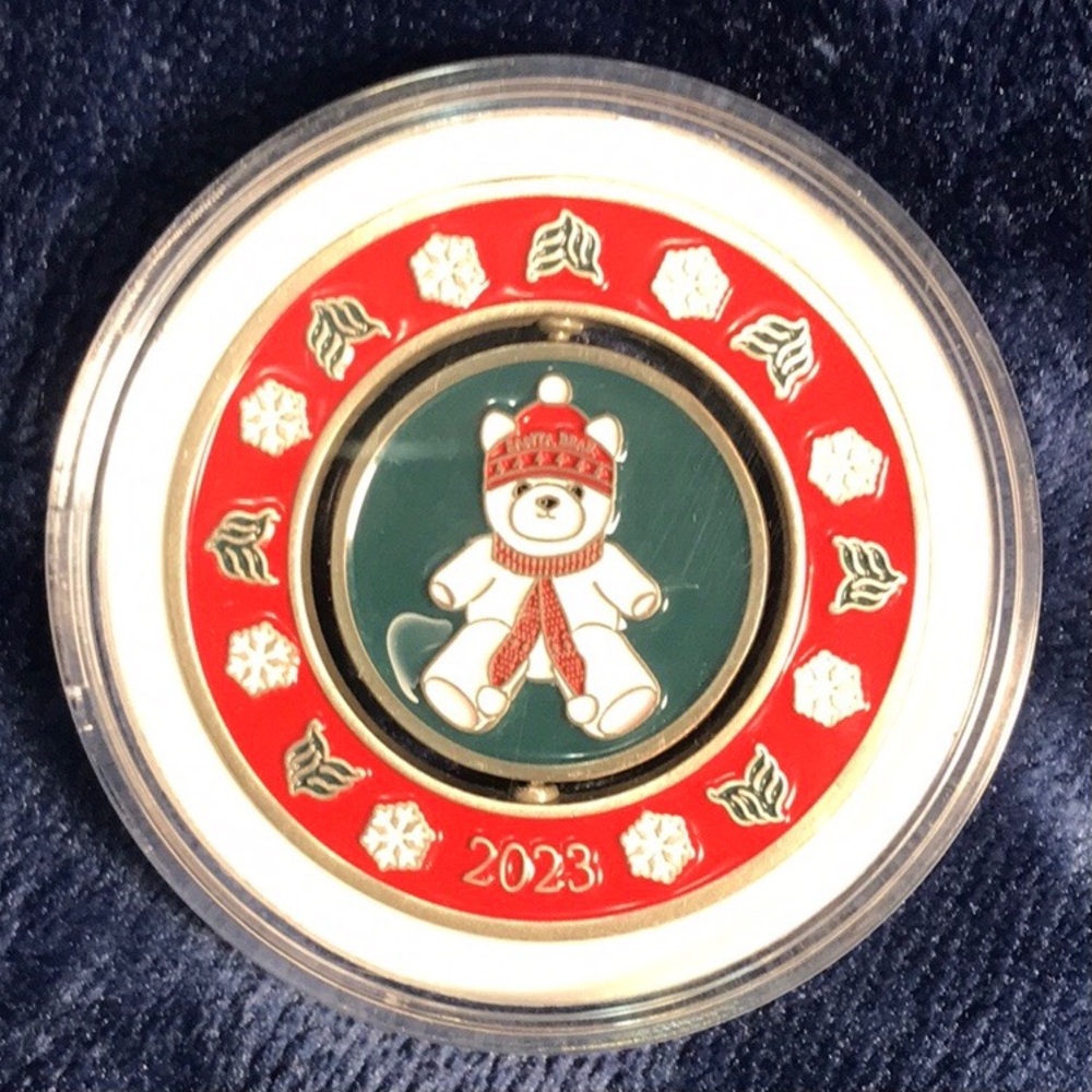 Dayton's Limited Edition 2023 SANTA BEAR Commemorative Spinning Coin - BRAND NEW